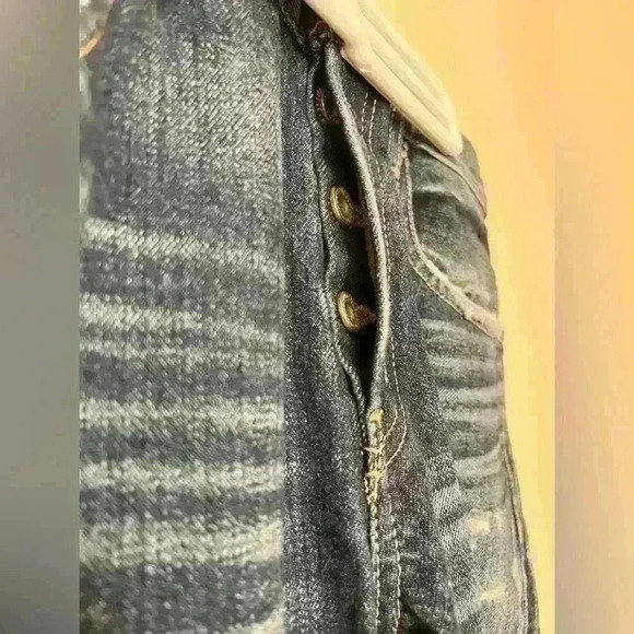 Moussy Vintage Straight Leg Denver Tapered Jeans in Dark Blue Size 28 - Picture 8 of 11